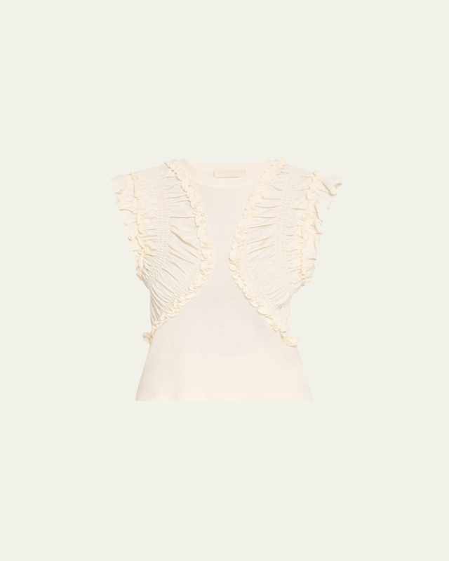 Val Sleeveless Ruffled Top